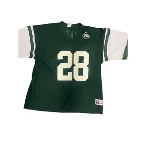 Vintage New York Jets Jersey Mens XL Green NFL Football Curtis Martin Logo 7